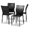 Baxton Studio Heidi Black Faux Leather Upholstered 4-Piece Dining Chair Set 171-10792 - alternate 1